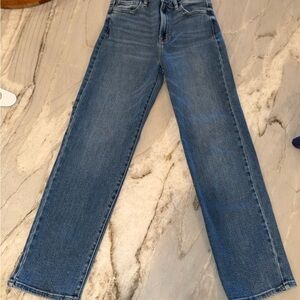 Women's HIDDEN Straight Leg Blue Jeans- Ankle length